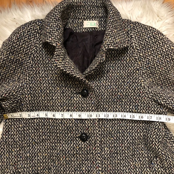 Vintage 60s 70s Jill Jr Wool Blend Confetti Gray Coat Jacket Blazer size S/M - Picture 9 of 11